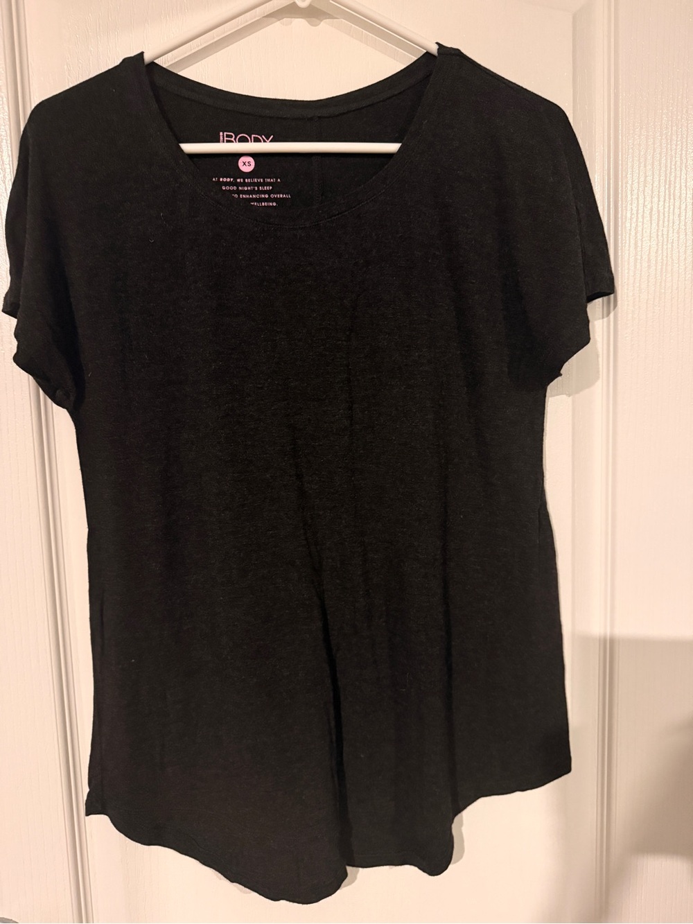Women's Black Scoop Neck Pajama Top